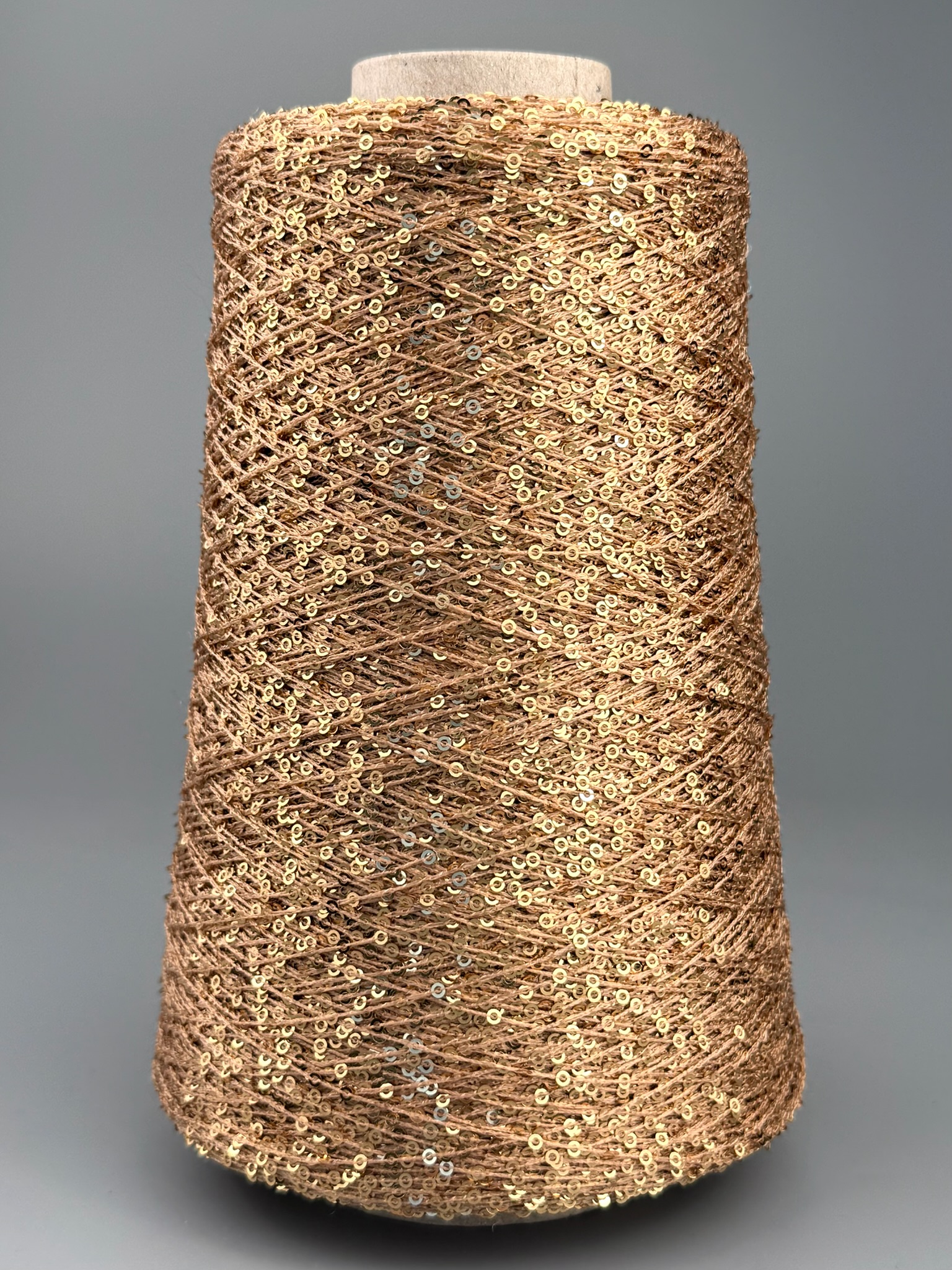 Cofil Antares Special – Dekoratives Garn mit Pailletten col. Gold Bronze foto 2